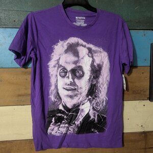Beetlejuice Tshirt Purple Wedding Scene Horror Comedy Fan Merch F